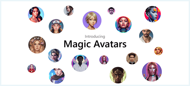 Screenshot Startseite Lensa Magic Avatare