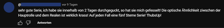 YouTube-Kommentar zum Trailer von Monster.