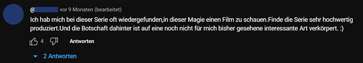 YouTube-Kommentar zum Trailer von Wednesday.