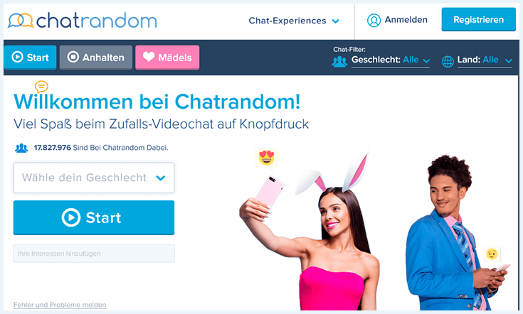 Screenshot Chatrandom Kostenloser zufälliger Video-Chat like Omegle