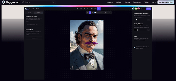 Screenshot Playground bester KI-Bild-Generator