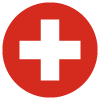 Schweizer Flagge Icon rund