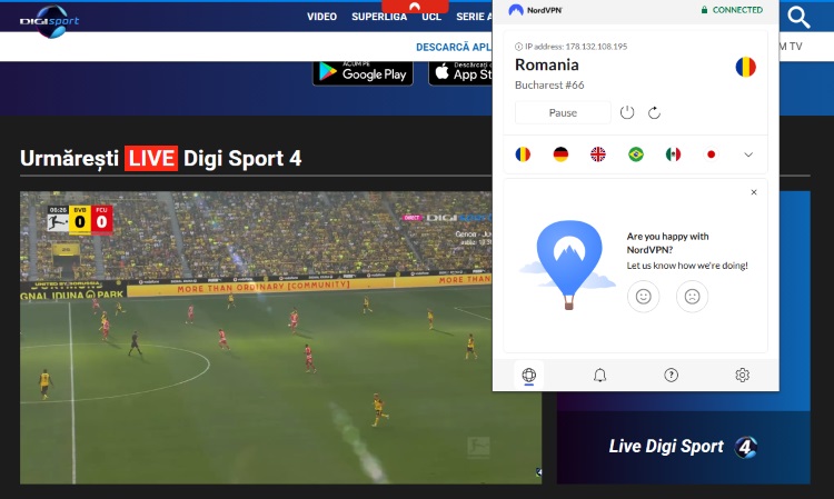 Screenshot mit Symbolen für unterstützte Endgeräten bei NordVPN