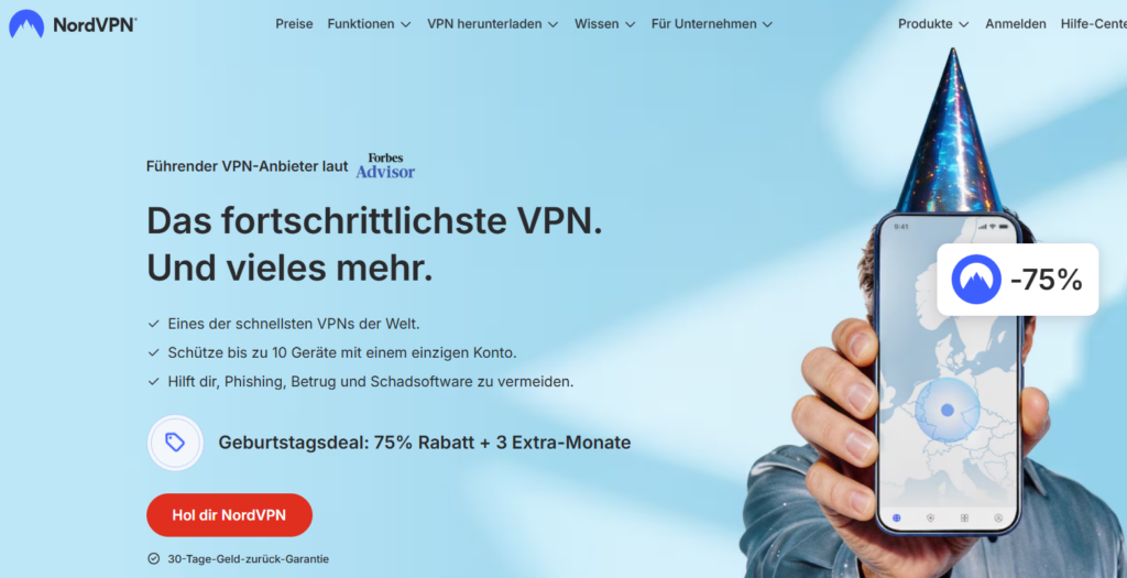 Nordvpn homepage