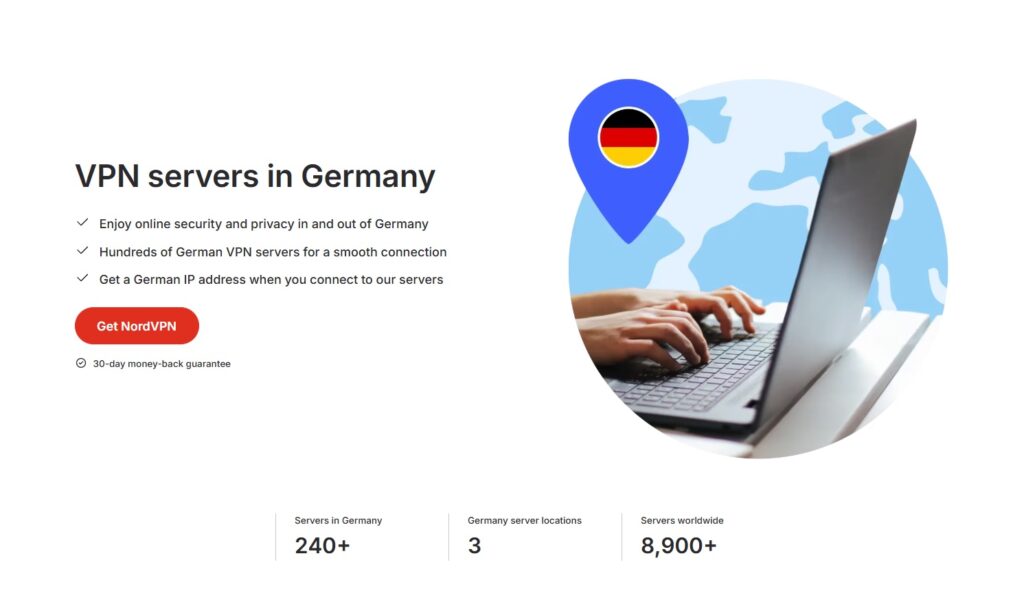 NordVPN bietet über 240 Server in Deutschland für schnelles und sicheres Streaming