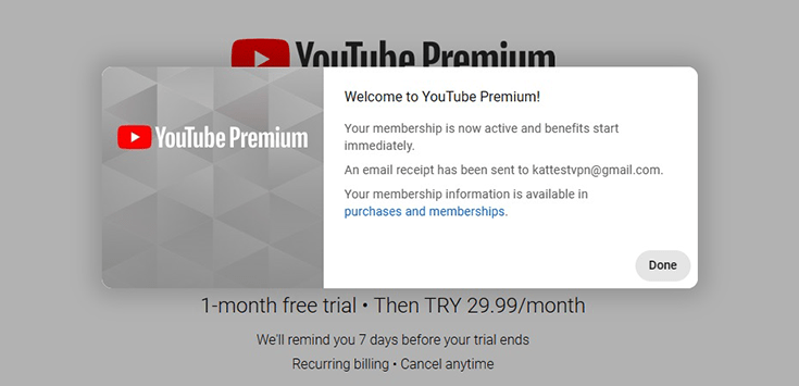 cuanto cuesta el youtube premium en turquia con vpn