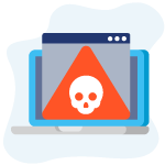 Icono de contenido pirateado