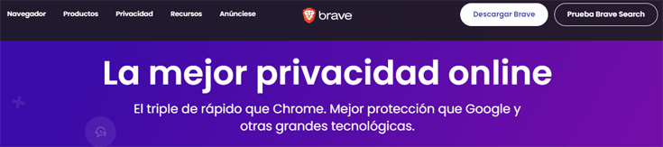 captura navegador seguro Brave