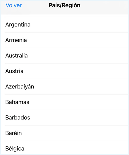 Instalar TikTok en iPhone lista de países