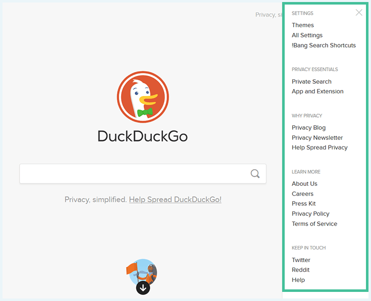 duk duk go configuración en inglés