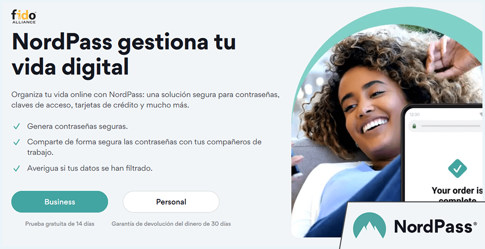 NordPass contraseñas administrador