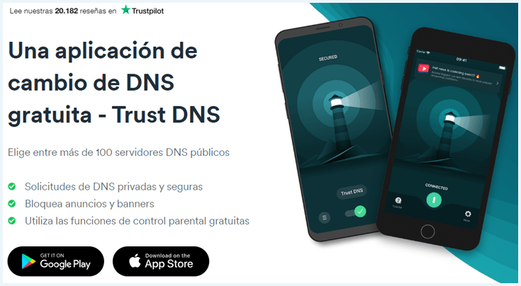 dns registro opción de trust dns en surfshark