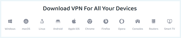 Apps disponibles para Private Internet Acess