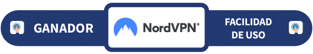 Banner facilidad de uso ganador NordVPN