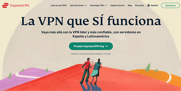 Banner de página web de ExpressVPN febrero 2024