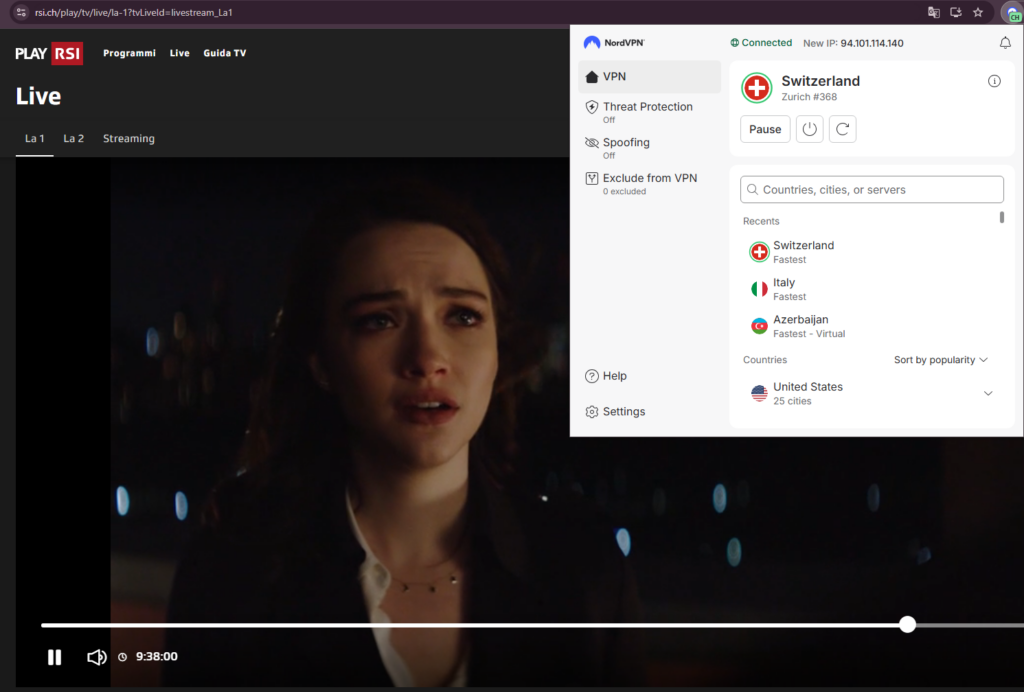 playrsi streaming with switzerland vpn