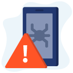 Icono de advertencia para dispositivos móviles