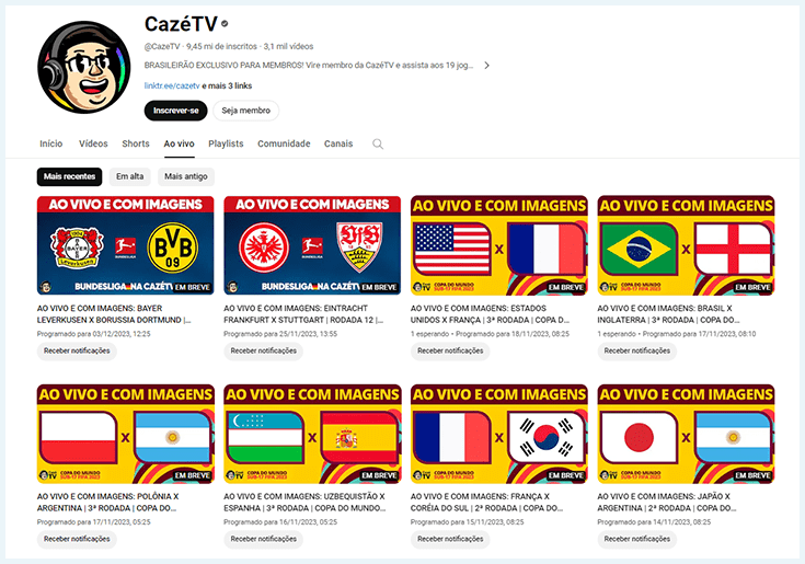 Capture d'écran de CazéTV