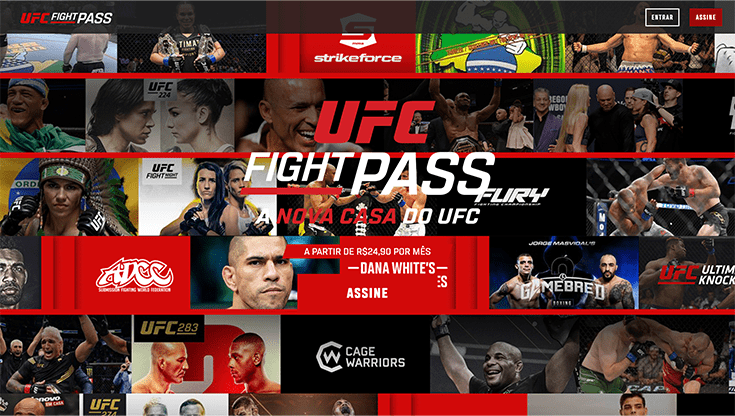 Image du Fight Pass de l'UFC au Brésil, moins cher que les autres abonnements