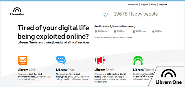 Capture d'écran de Librem Mail avec logo