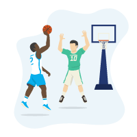 joueurs de basketball