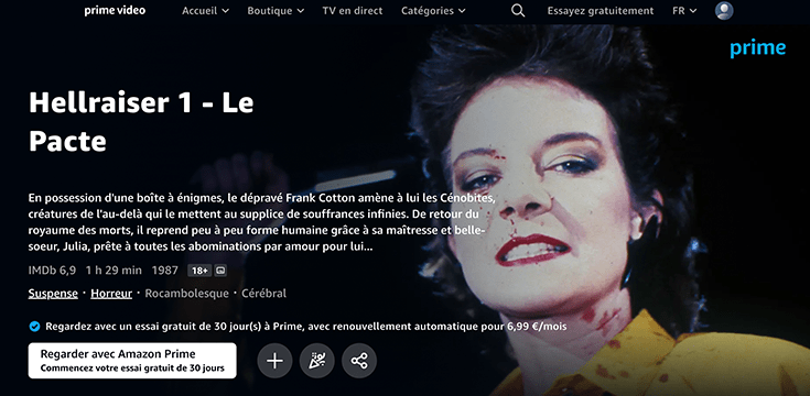 Hellraiser : Le Pacte, film d’Halloween disponible en streaming sur Prime Video