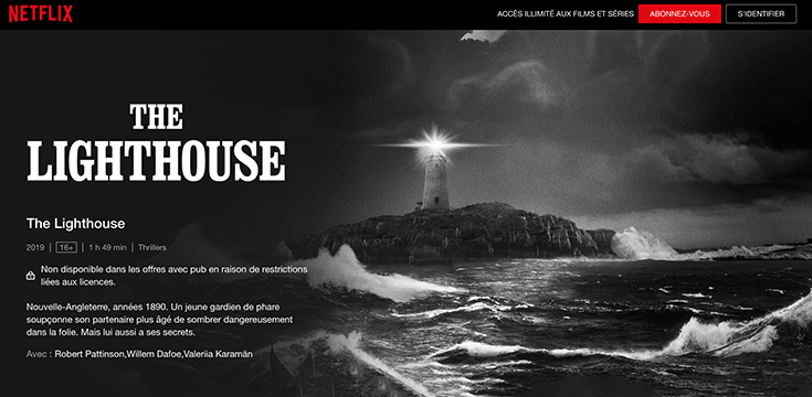 The Lighthouse, film d'Halloween disponible en streaming sur Netflix