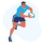 Icône d'un joueur de rugby