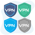 Icône de différents fournisseurs VPN