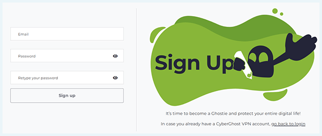 Halaman login NordVPN