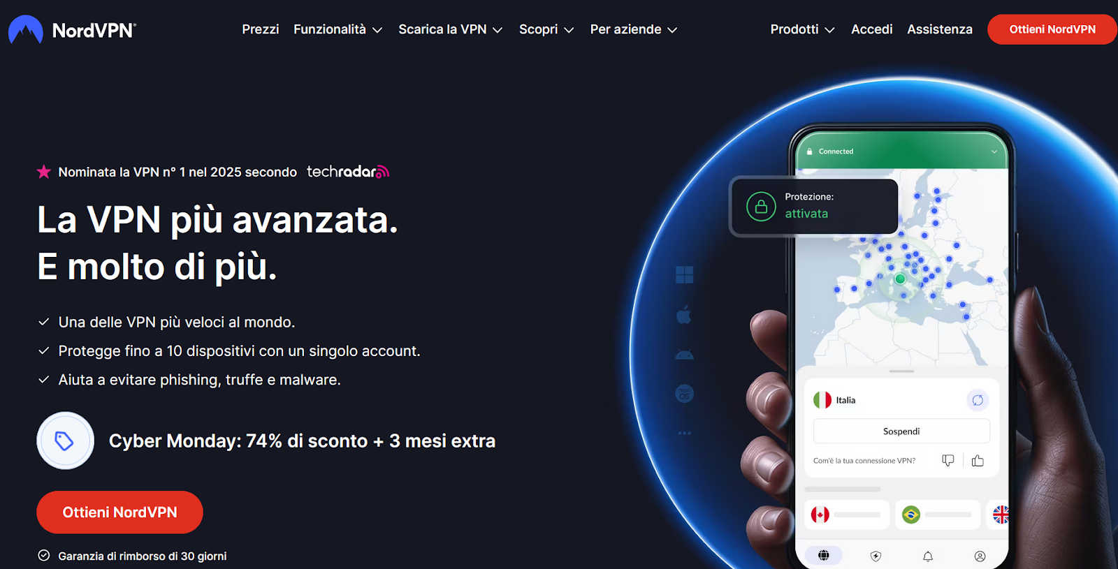 nordvpn homepage it