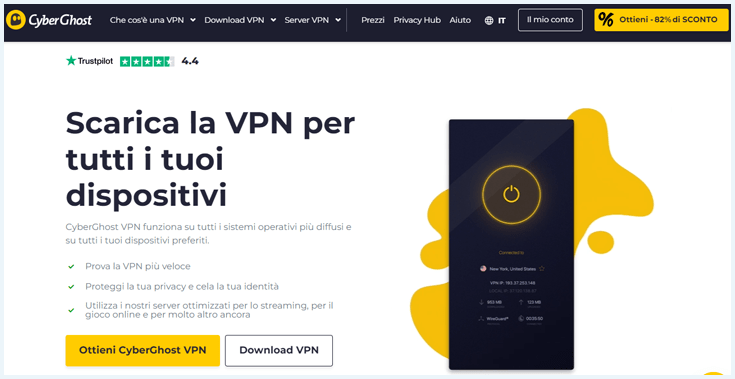 Installa CyberGhost