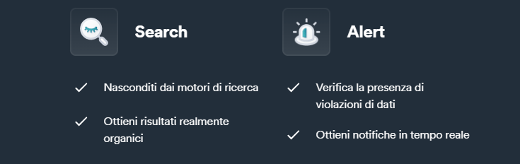 Surfshark Alert e Surfshark Search Extra opzioni