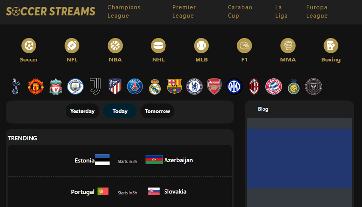Soccer Streams para assistir futebol ao vivo gratis