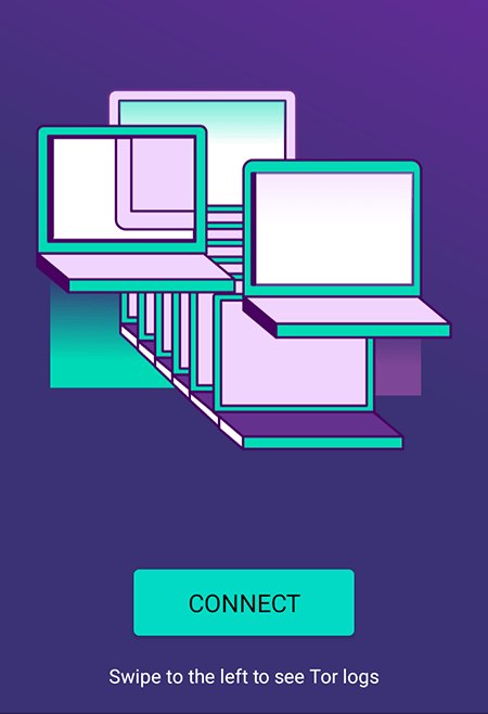 Botão Conectar do Tor Browser para acessar a dark web