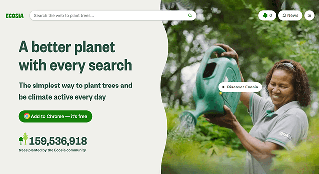ecosia, alternativa ao google