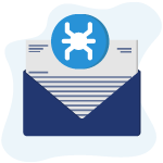 e-mail com vírus, representando email paypal falso