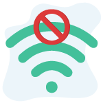 ícone de internet com sinal de proibido representando como acessar sites bloqueados pela rede wifi
