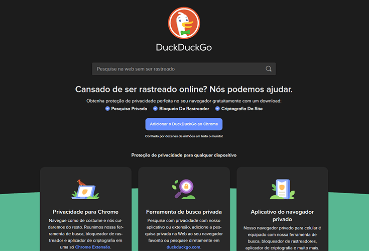 DuckDuckGo, alternativa à Pesquisa Google