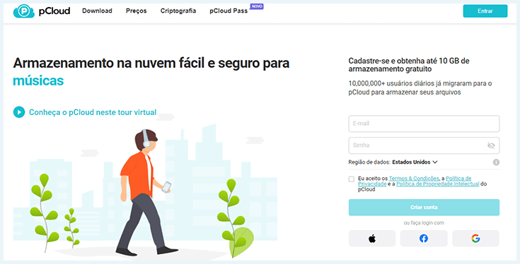 pCloud, alternativa ao Google Drive