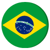Ícone redondo com a bandeira do Brasil