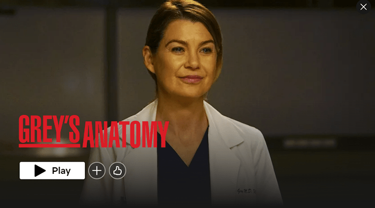 captura de tela da série grey's anatomy disponível na netflix eua em outubro de 2023