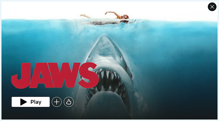 captura de tela do filme tubarão disponível na netflix eua em outubro de 2023