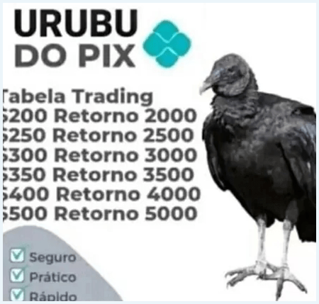 tabela do golpe no pix urubu do pix