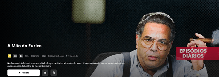 series globoplay, capa da série a mão do eurico