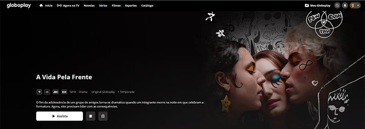 series globoplay, capa da série a vida pela frente