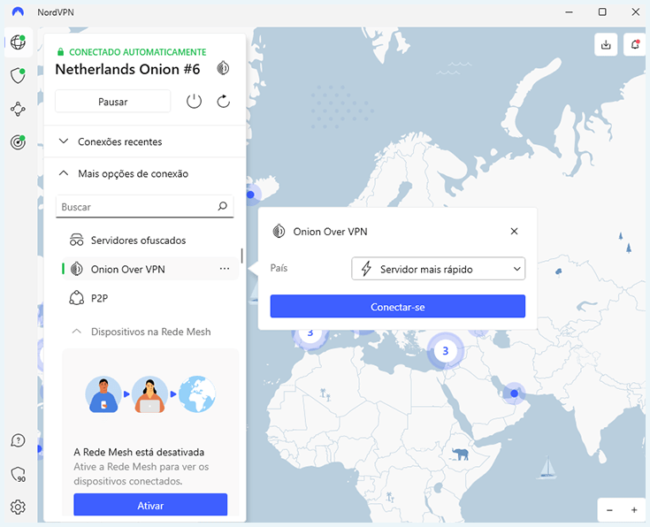 como entrar na dark web pelo celular com servidores onion da nordvpn
