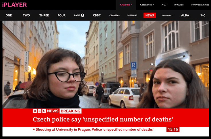 captura de tela de uma vpn funcionando no bbc iplayer, onde está passando o canal de notícias ao vivo
