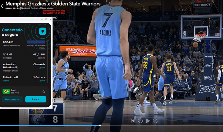 NBA All Star 2024 onde assistir fora do Brasil: use uma VPN como a Surfshark para desbloquear o serviço de streaming Star+, responsável pela transmissão da NBA no Brasil com narração em português.