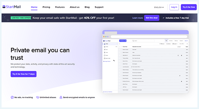 StartMail, alternativa ao gmail